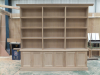 Oak Bookcase assembled in joinery prior to installation at customers house